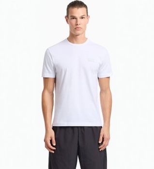 EA7 para hombre. 8NPT25_PJVPZ Camiseta Logo blanco (S), Casual, Algodón, Manga corta