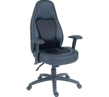 TEKNIK Rapide Bonded Leather & Mesh Fabric Tilting Executive Chair - Black, Black
