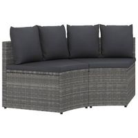 conjunto de sofas de jardin con cojines 2 uds  mueble jardin mesa y sillas ratan sintetico gris cfw297481