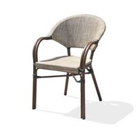 sillon de jardin apilable de aluminio y textileno