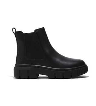 Timberland para mujer. TB0A5ZCG0011 Botines de piel de media caña Chelsea Field negro (37 W), Plano, Ninguno, Casual