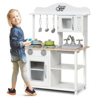cocina de juego para ninos cocina de juego de madera juego de cocina 60 x 30 x 83 cm blanco