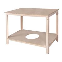 mesa camilla en madera de haya acabado sin barniz l100 x f60 x h75 cm
