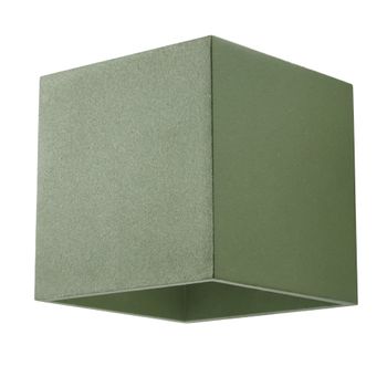 Aplique de pared verde oliva aluminio alt. 10 cm