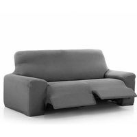 funda de sofa relax elastica vega para sofa de 3 plazas con 2 reposapies gris