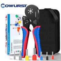 alicates para engarzar terminales tubulares de electricista hsc12 16-6 juego de herramientas de ahorro de trabajo para engarzar cables de 008-16 mm2