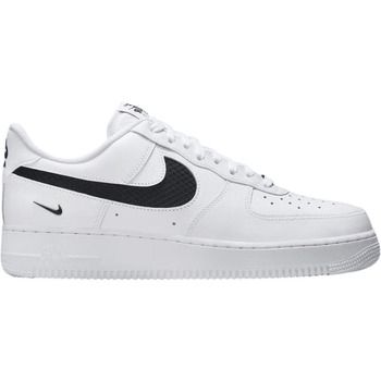 Nike Zapatillas Air Force 1 Low SE Nylon Swoosh White Black para hombre