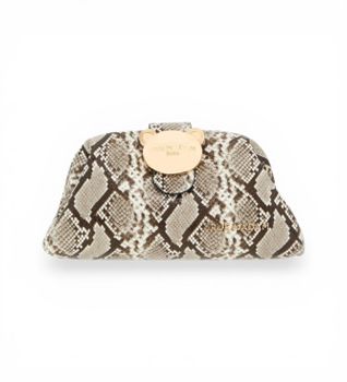 RUE MADAM PARIS para mujer. 1578 Bolso Pouch Exotique animalprint (OSFA), Casual, Animal print, Poliuretano