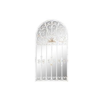 Espejo Metal 55x3x103,5 Ventana Envejecido Blanco