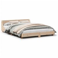 cama de matrimonio  cama de adulto  estructura de cama sin colchon madera maciza de pino 140x190 cm