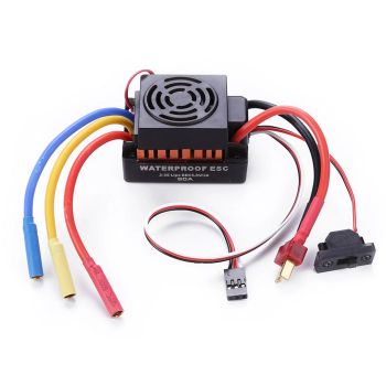 Controlador de Velocidad Eléctrico Impermeable 60A sin Escobillas para Piezas de Coche RC a Escala 1/10