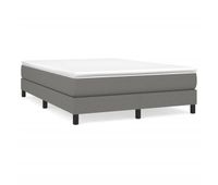cama doble - cama para adultos sin colchon tela gris oscuro 140x190 cm