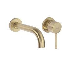 grifo de lavabo empotrado oculto rea lungo gold mat  box