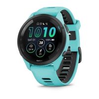 garmin forerunner 265 46mm bisel negro con carcasa en turquesa y correa de silicona turquesanegro