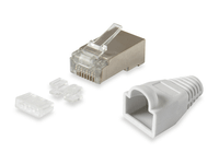 kit 100 conectores rj45 equip categoria 6 ftp con guia y capuchon
