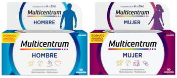 Multicentrum Hombre Multivitamínico Multimineral 90 Comprimidos + Mujer 90 Comprimidos