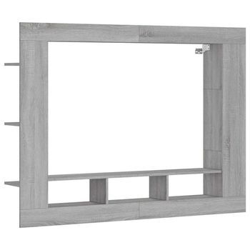 Mueble De Tv Madera De Ingeniería Gris Sonoma 152x22x113 Cm Vidaxl