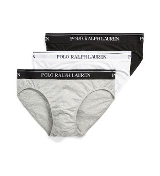 Polo Ralph Lauren para hombre. 714835884003 Pack de 3 Slips Low Rise negro, gris, blanco (XL), Homewear, Algodón