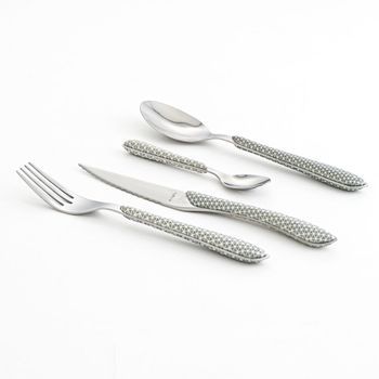 Cubertería Amefa Geo Gris Metal (24 Pcs)