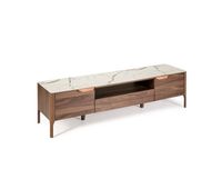 angel cerda mueble tv nogal tapa marmol