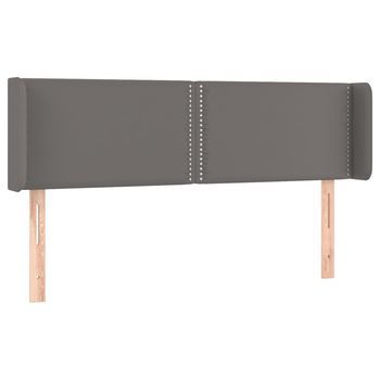 Cabecero De Cuero Sintético Gris 147x16x78/88 Cm Vidaxl