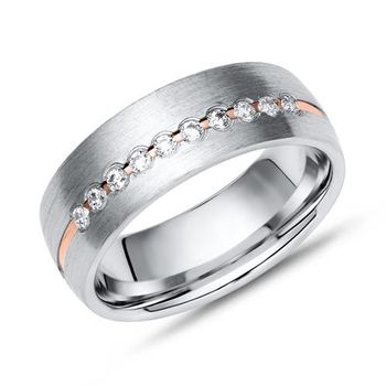 Anillo de mujer parcialmente pulido plata 925