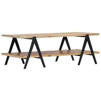 mesa de cafe  mesa de centro madera maciza de mango 115x60x40 cm
