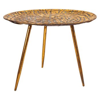 Mesa de centro de metal dorada 54.5x54.5x40