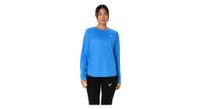 camiseta de manga larga asics core run azul de mujer