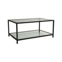 mesa de centro de metal gris topo 90x60x40h cm