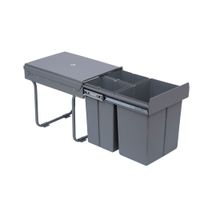 cubo basura reciclaje 48x342x418 cm gris