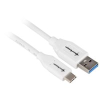 cable usb 31 gen 2 sharkoon usb-a a usb-c blanco 50 cm