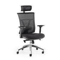 euromof ankara silla de oficina con cabecero negro