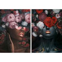 cuadro en pack women in red