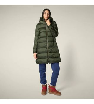 Save The Duck para mujer. D40279W-IRIS21 Abrigo Lysa verde (M), Casual, Nylon