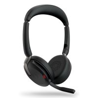 auriculares jabra evolve2 65 flex inalambricos y con cable bluetooth para oficina con cancelacion de ruido y microfono negro