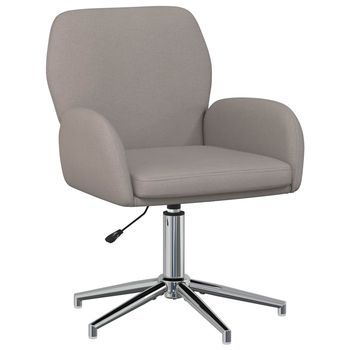 Silla De Escritorio Giratoria 54 X 58 X 90 Cm Topo Tela Vidaxl