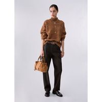 liu jo jersey jersey de cuello alto con abalorios y calados para mujer