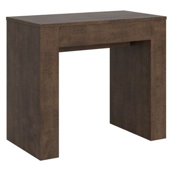 Consola extensible 90x49/307 cm efecto madera nogal