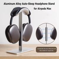 soporte para auriculares de aleacion de aluminio soporte para auriculares desmontable con suspension automatica estante de exhibicion para airpods max con almohadilla de silicona antideslizante