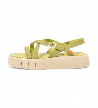 Art para mujer. 1185312G1003_0G3 Sandalias de Piel 1853 Malaga verde (36), 3 a 5cm, Hebilla, Casual