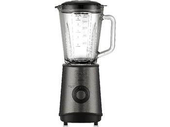 Batidora de vaso - Black+Decker BXJB800E, 800W, 2 velocidades, 1.5 L, Acero inoxidable, Gris