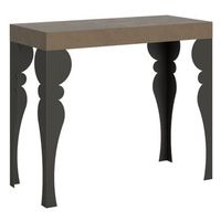 consola extensible 90x40196 cm paxon small gris paloma estructura antracita
