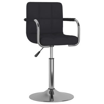 Silla De Comedor De Tela Negra Vidaxl