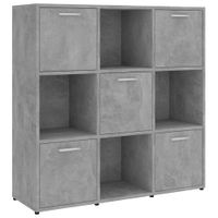 estanteria madera gris hormigon 90x30x90 cm