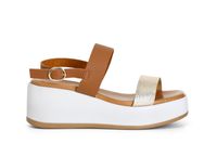 sandalias bicolor doble banda biscuitgold