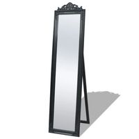 vidaxl espejo de pie estilo barroco 160x40 cm negro