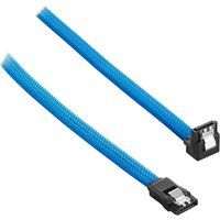 modmesh 30 cm right angle sata 3 cable - light blue blue