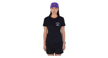Maillot de manga corta circle athletic run mujer negro