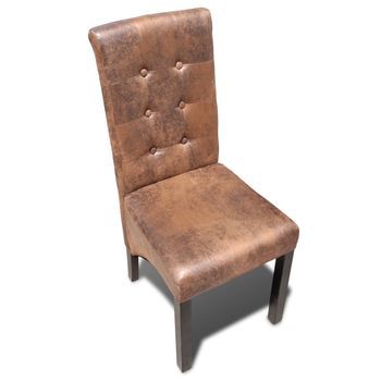 Pack 2 Uds Sillas De Comedor | Silla De Cocina | Mueble De Comedor De Color Marrón